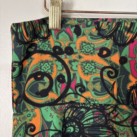 LuLaRoe Hippie Psychedelic Floral A-Line Comfort Jersey Tee Skirt Women’s SZ 2XL - Picture 5 of 11